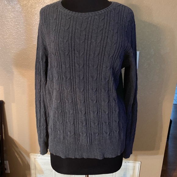 St. John's Bay Sweaters - St. John's bay gray cable knit sweater, XL